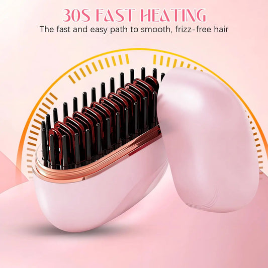 FrizzyFix™ Cordless Hair Straightener Brush