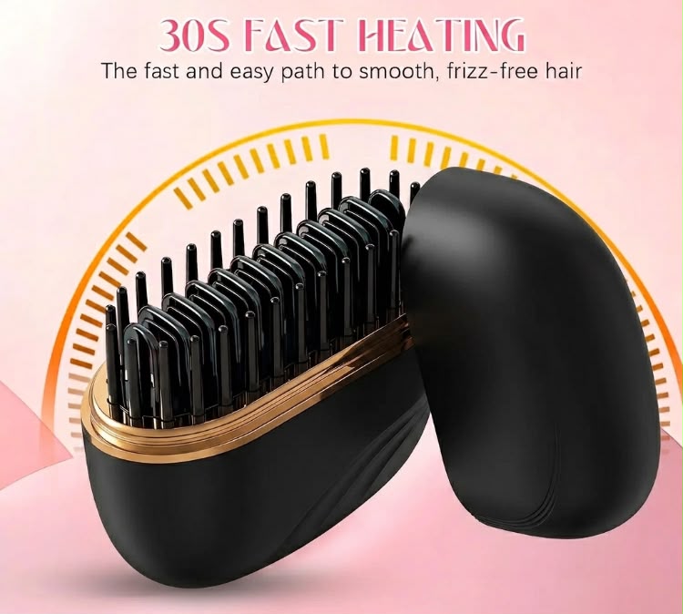 FrizzyFix™ Cordless Hair Straightener Brush